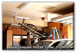 overhead storage racks bike lift installation video